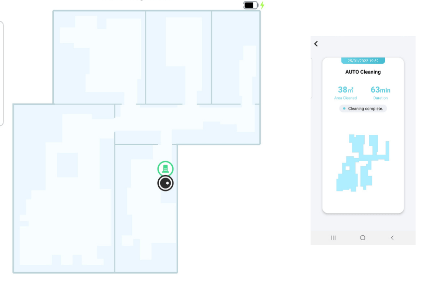 Карту квартиры можно увидеть в приложении Yeedi Vac App